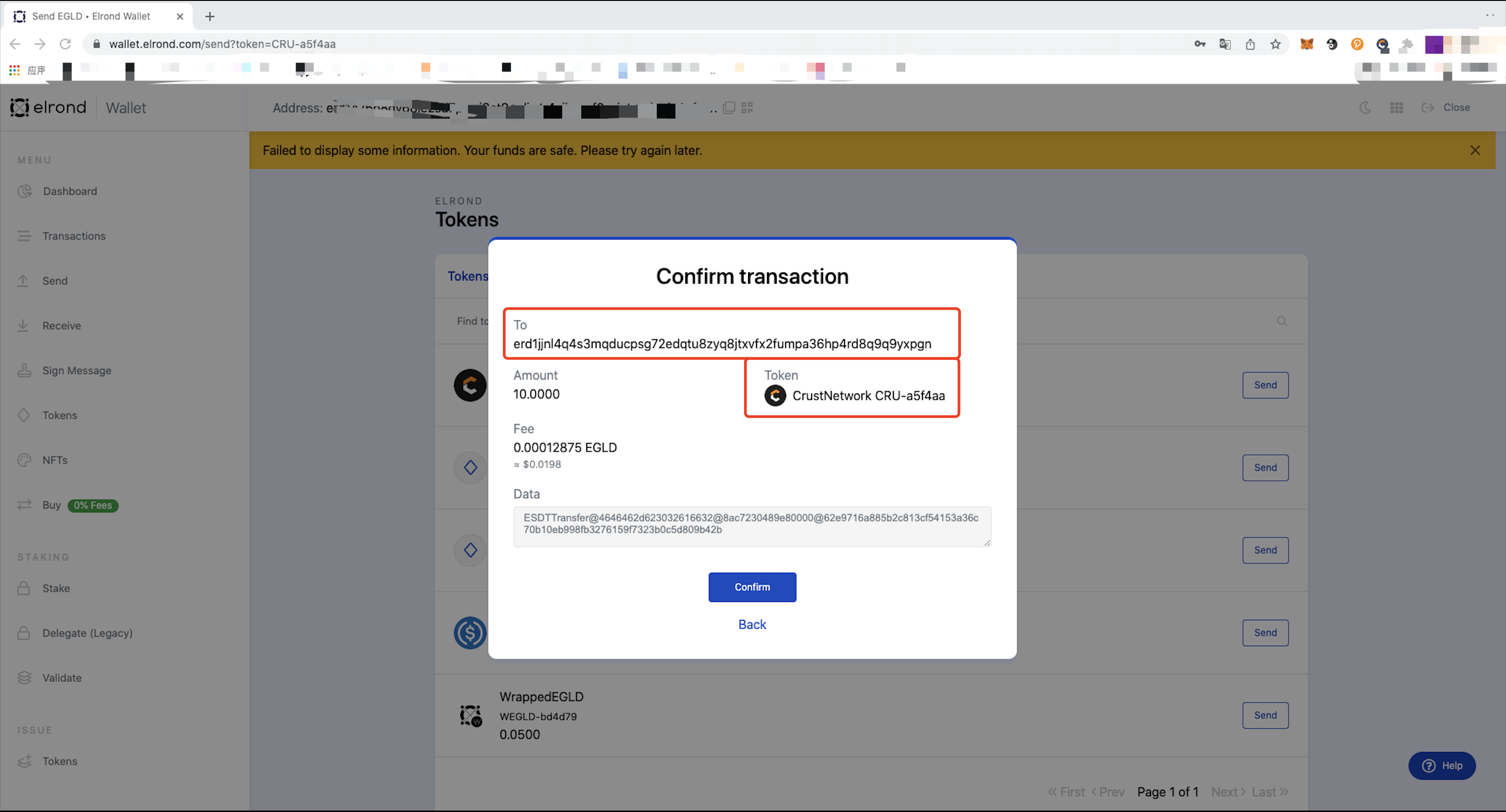 Elrond-web-wallet