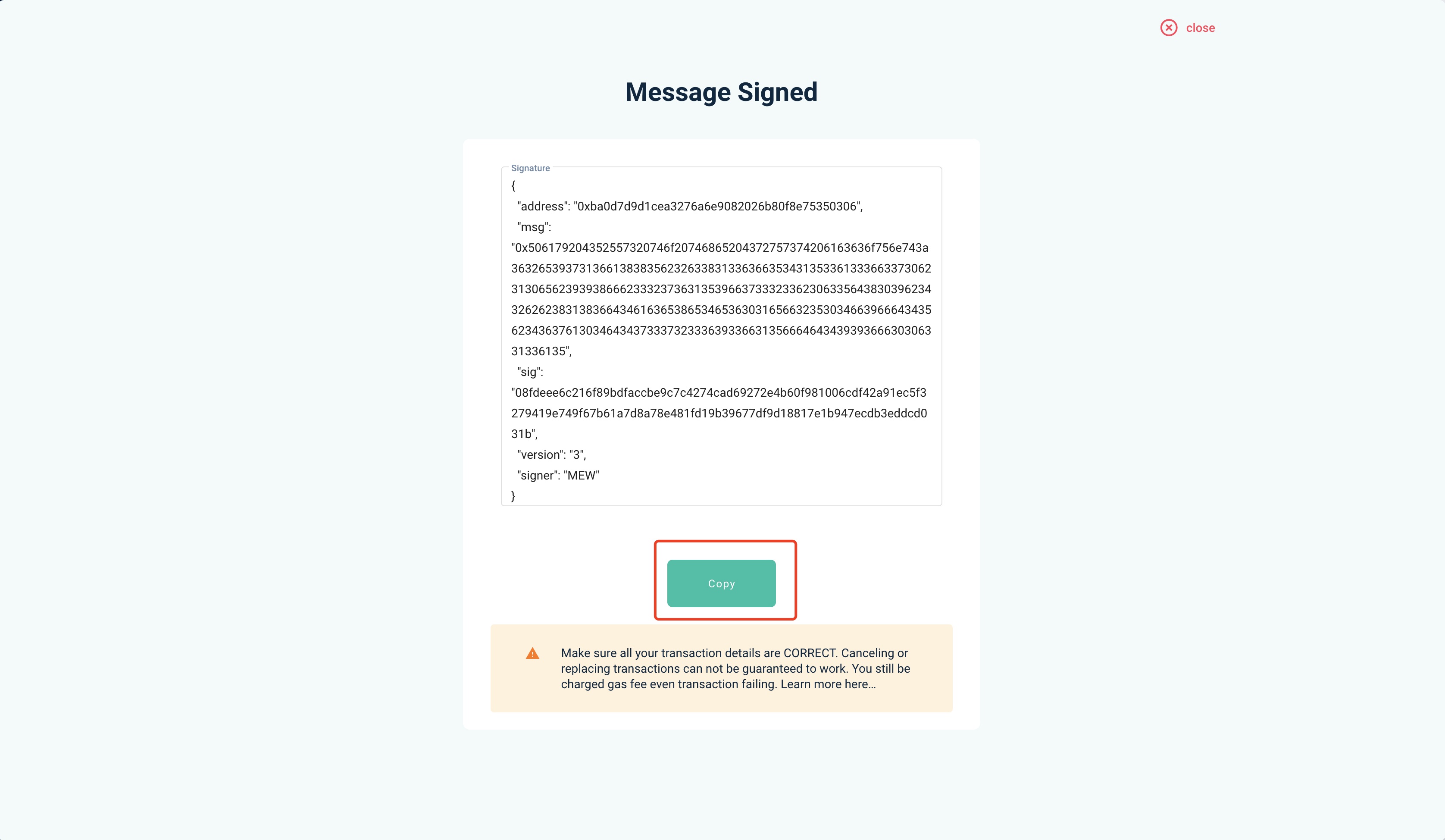 Sign Msg4