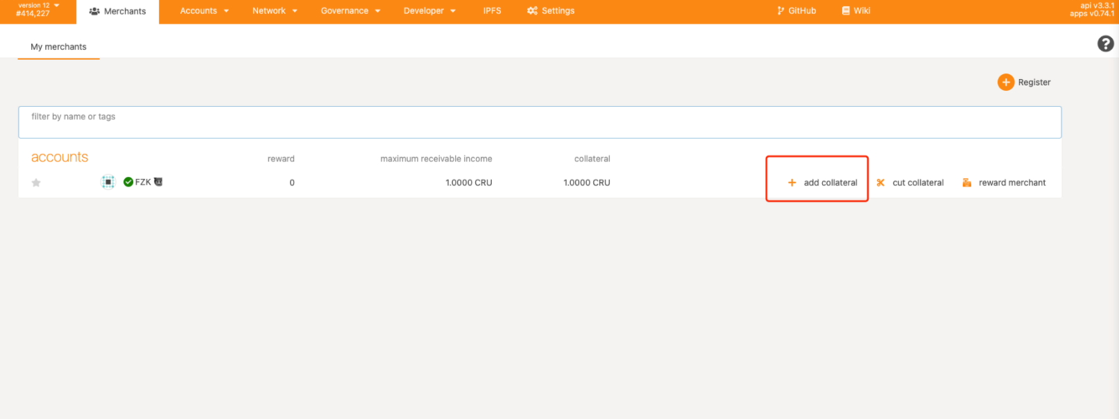addCollateral